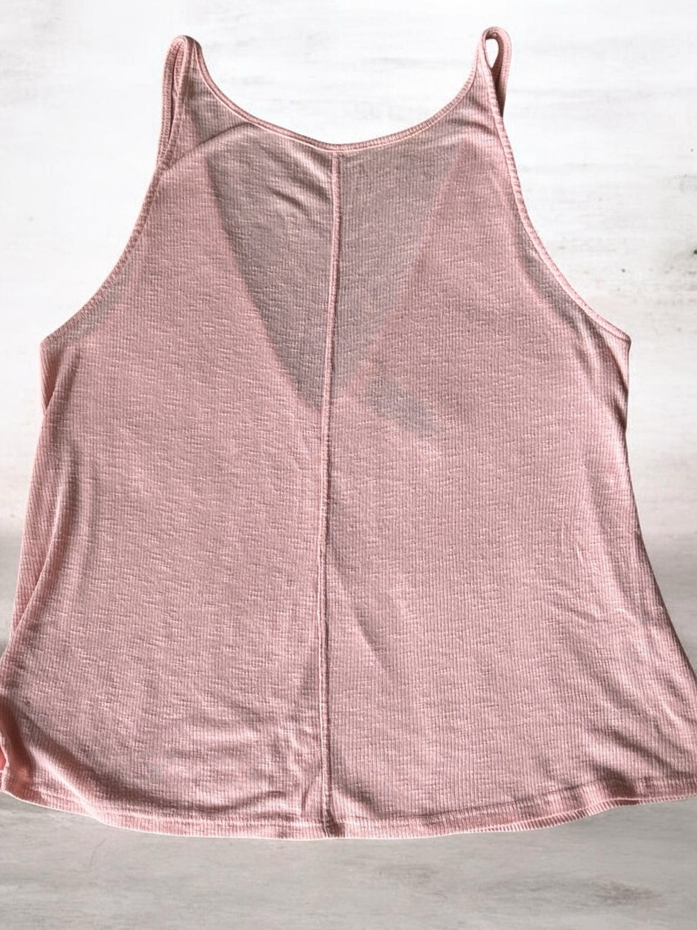 Free People Blush Ribbed Swing Boho Tank!